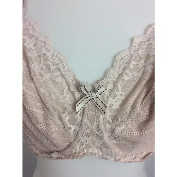 Chantelle Lingerie Bra Lace Stripe Underwire Mesh - Picture 2 of 9